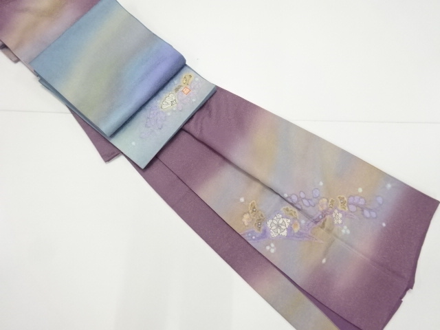 JAPANESE KIMONO / HOMONGI & FUKURO OBI SET / SILK / TSUJIGAHANA / BY KUBOTA ICCHIKU